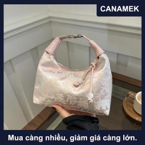 【CANAMEK】 Mới Trung Quốc Phong Cách Mỹ Thêu Phụ Nữ Túi Xách 2025 Mùa Hè Thời Trang Vai Túi Crossbody Hàng Ngày Đảng Tote Túi Xách Cho Phụ Nữ