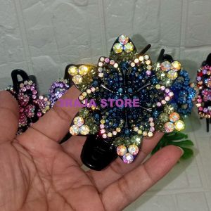JEPIT RAMBUT KOREA SANGGUL WANITA MOTIF BUNGA ELEGAN ORIGINAL INPORT TERBARU clips