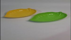 Đĩa Nhựa Melamine Hình Lá Đựng trái cây ĐCao Cấp Gia Dụng Trường Hải - Chống Bể Đựng Hoa Quả Đồ Chiên Decor