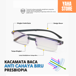 Kacamata Baca Super Plus Auto Fokus Blueray Anti Radiasi +1.00 s/d +2.00 untuk rabun - Yaha Store
