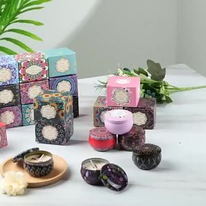Scented Candle Lilin Door Gift Dry Flower Natural Soy Wax Essential Oil Door Gift Lilin Wangi Aroma Candle Birthday