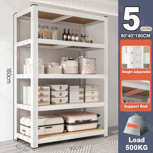 【Bearing 500KG】UPSEN Shelf 6/5 Layer Angle Steel Rack Shelves Adjustable Heavy Duty Storage organizer shelf Steel Rack Shelves Metal Heavy Duty Stante Grocery Rack Organizer Metal Rack Organizer Shelf  Boltless