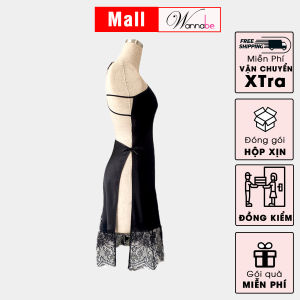 Đầm ngủ phi lụa cao cấp Wannabe váy ngủ hở lưng đan dây gợi cảm quyến rũ DNS20