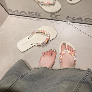 Free Shipping WomenS Summer Indoor Beach Sandals Suitable For Wearing At The Beach Made Of EVA Material Cute Design Transparent With Floral Patterns And Non-Slip