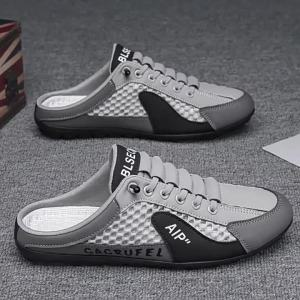 Summer large-size breathable mens shoes mesh outdoor slip-on loafers 2026 new style moccasins