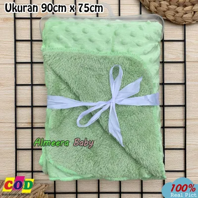 Selimut Bayi Tebal Selimut Bayi Double Fleece Ukuran 90 Cm x 75 Cm Gift