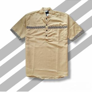 Baju Koko Kurta Pria Terlaris Warna Biru Langit Spesial Lebaran 2025