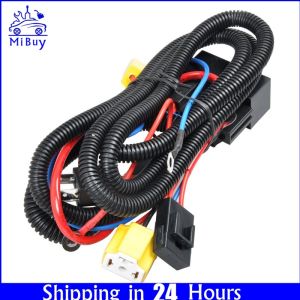 MIBUY 1 set LED Headlight Wire Harness Halogen Lamp H4 Brightening Wire Group Harness Brightening Wire Modification Xenon HID Conversion kit Relay Wire Harness