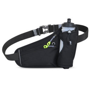 Smartconn Waist Bag Sports Belt Bag Running Belt Bag with Water Bottle Holder Hidden Pouch Portable Gym Bag for Running Cycling Hiking Walking