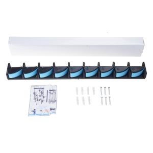 9 Rod Fishing Rod Holder Wall-mounted Poles Rack Vertical Rod Stand for Garage Cabin and Basement Fishing Accessory
