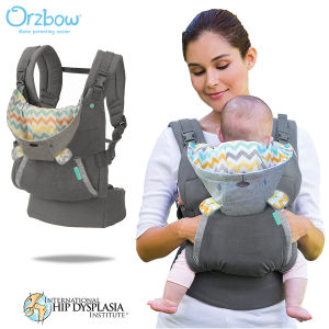Orzbow Baby Carrier Wrap for Newborn Cuddle Up Ergonomic Hoodie Carrier Baby Hip Seat for Infants up to 40 lbs/18 kg Handsfree(Grey)