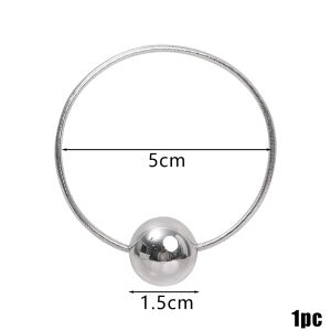 Korean Large Pearl Elastic Hair Bands Simple Silver Ball Hair Rope for Women Girls Hair Ties Hair Accessories Ponytail Holder