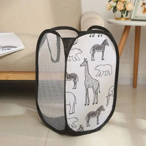 Storage Basket Laundry Basket Breathable Space‑Saving Dirty Clothes Storage Hamper Foldable Basket