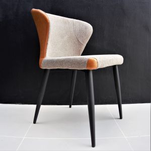 Alva Curve Chair / Minimalist Make Up Chair / Cafe Chair - FRM0268