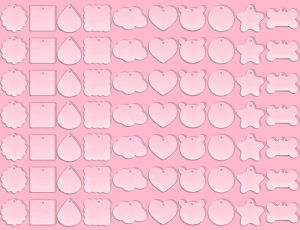 Set 5 Móc Khoá Acrylic Kèm Dây Móc Khóa Xinh Xắn Nhiều Hình Dáng Màu sắc Làm Trang Trí - DIY (Tặng kèm dây móc khóa)