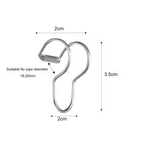 【On Sale】5Pcs Stainless Steel Nonslip Clothesline Grips Universal Hanger Fastener Outdoor Clothes Hanging Hooks Holder