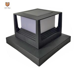 แสงอาทิตย์คอลัมน์ไฟ LED ไฟกลางแจ้งรั้วประตูเสาหลักสวนโคมไฟลานบ้าน[Ueb Shop]