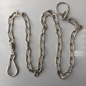 xích inox 150cm . 200cm cho chó loại hàn chắc chắn có móc chống xoắn Ø 345mm