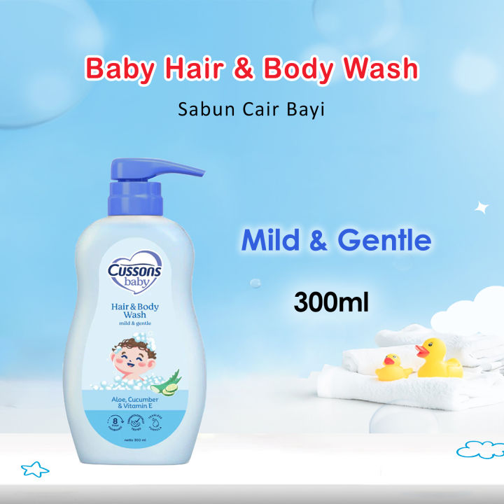 Sabun 2in1 Cussons Baby Hair Body Wash Mild Gentle Shampo