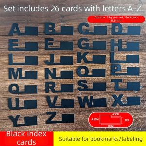 DECALE Plastic Dividers Alphabetical Labeling Bookmarks A-Z 26 Letters Label Stickers Alphabet Index Card Bookmarks DIY Organizer Alphabetical Tabs Vinyl Record Dividers Library Bookstores