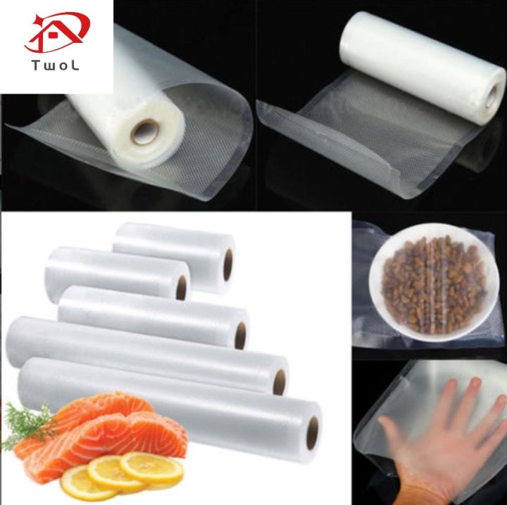 TwoL Food Vacuum Bags Rolls Embossed Vacuum Sealer Package Bag for Food ...