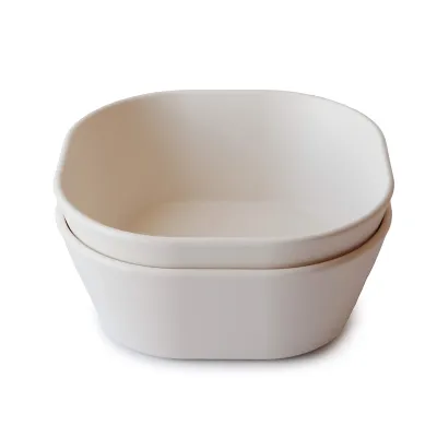 Mushie Square Dinnerware Bowls 2pcs (4 Colours)