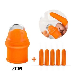 Bao Ngón Tay Silicon Ngắt Rau Hái Rau Củ Gắn Móng Kim Loại Săc Bén Thu Hoạch Rau Củ Quả Tiện Dụng BIGBA