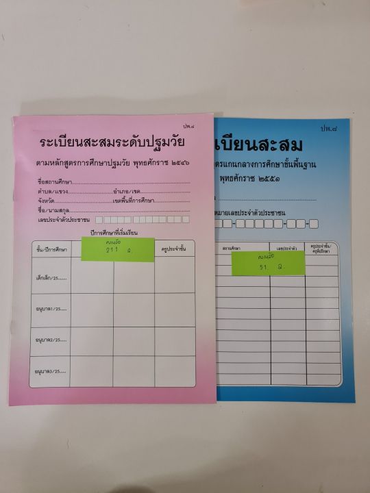 ระเบียนสะสม ปพ.8 1 เล่ม (แบบปฐม/มัธยม) | Lazada.co.th