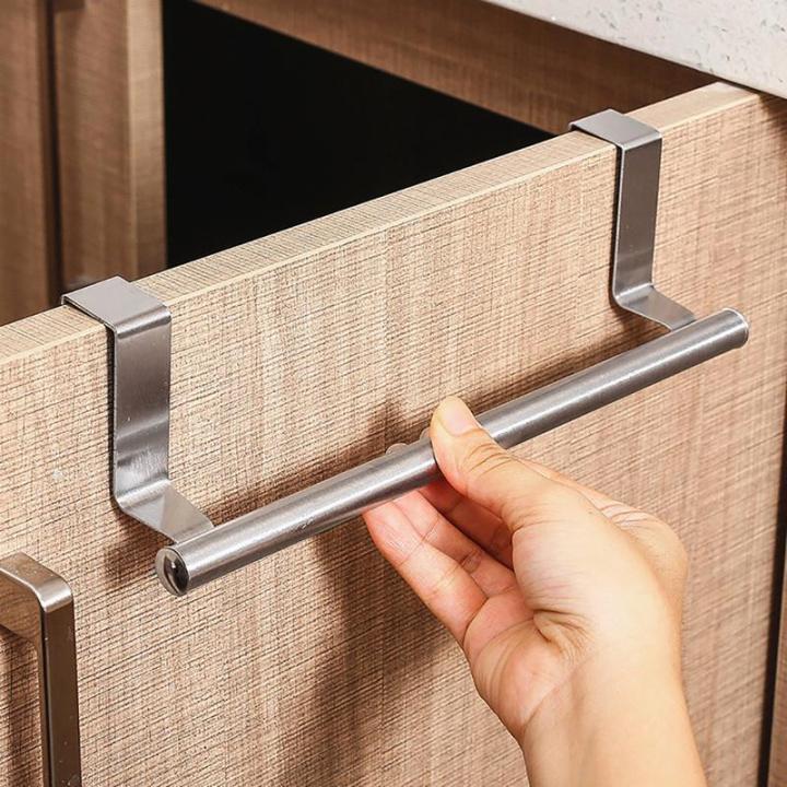 Towel Rail Door Over Door Tea Towel Holder Rack Bathroom Rail Cupboard
