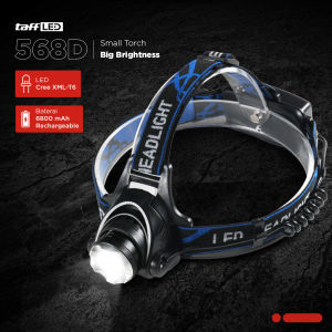 Headlamp LED Cree 500 Lumens XML T6 Set Charger High Power Senter Lampu Kepala 568D