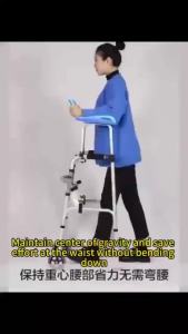 3-in-1 Elderly Rollator Walker 360° Front Wheel Rear ke Foldable Walking Aid Two Material Options