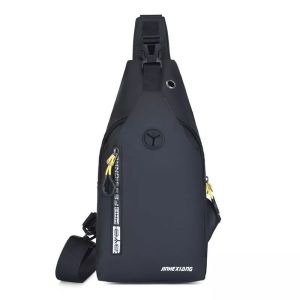 Mens Crossbody Chest Bag USB shoulder Fashion Outdoor Bag Model M8002