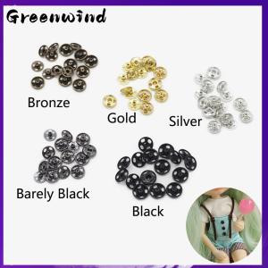【Greenwind】 24pcs MINI button BUCKLE สำหรับ DIY 1/6ตุ๊กตาเสื้อผ้าที่มองไม่เห็น Snap เย็บชิ้นส่วน
