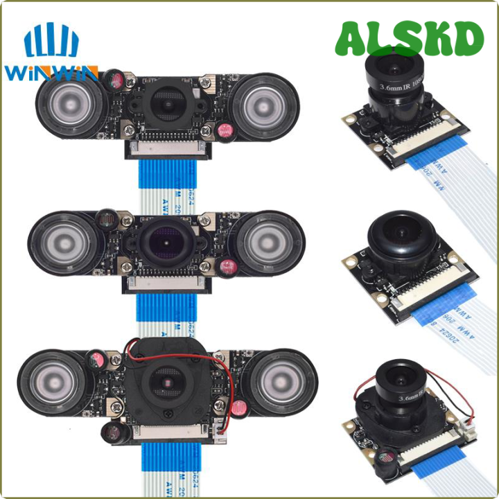 ALSKD Raspberry Pi 4 Night Vision Fisheye Camera Module 5MP OV5647 ...