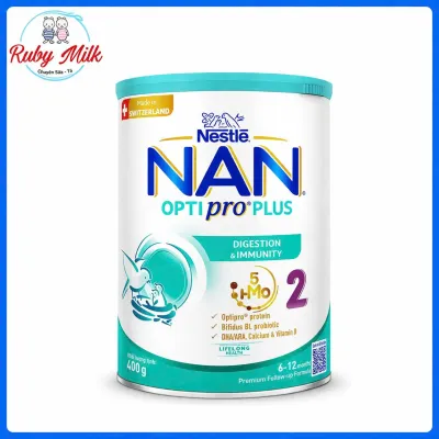 Sữa Nan Optipro PLUS 2 Lon 400g với 5HMO sản xuất tại Thụy Sỹ (Cho bé 6-12 tháng) (Giao bao bì ngẫu nhiên)