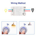 Kebidumei 433MHz Rf Remote Control Switch AC 220V 10A Relay Receiver Can Connect Traditional Switch and Wireless Push Button Wall Panel. 