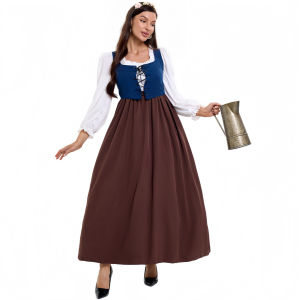 11.11 Cross-border European Renaissance Dress COS Clothing Farmer Maid Wear Strap Plastic Waist Beer Wear Adult