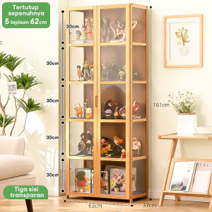 Lemari Pajangan Lemari Penyimpanan Rumah Lemari Display pameran Model Mainan EtalaseTransparan Warna