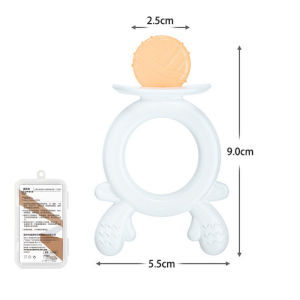 SKISOPGO Baby Teether Toy Soft Silicone Ring BPA Free Bite Soothing Toys with Storage Box Mainan Baby