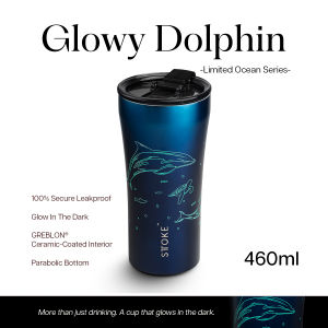 STTOKE Leakproof Ceramic Insulated Cup | Ocean Series | 460ml (16oz) | Worlds First Shatterproof Ceramic Cup