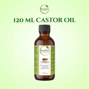 Organic Hexane-Free Castor Oil 120ml for Anti-Aging Acne Treatment Moisturizing & Wound Healing