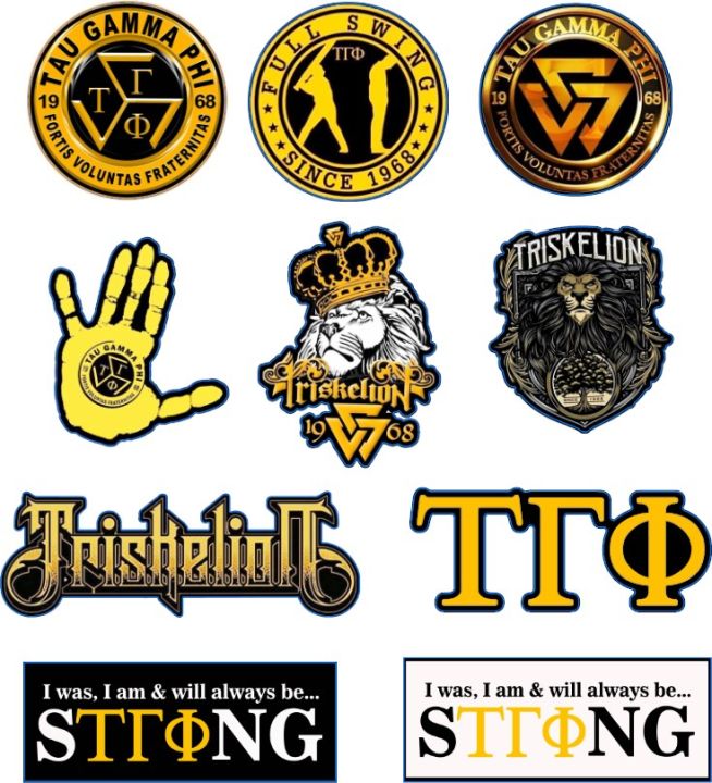 tau gamma phi decals stickers tres