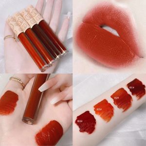 4Pcs/set Matte Lip Tint Moisturizing Long-Lasting Lip Gloss Dark Lip Tint Set Tattoo Liptint Liquid Lip Glaze Lip Makeup Kit