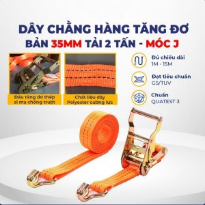 [HCM] Dây ràng xe máy tăng đơ bản 2.5cm tải trọng 800kg-Đầu tăng thép bền bỉ -Hesede