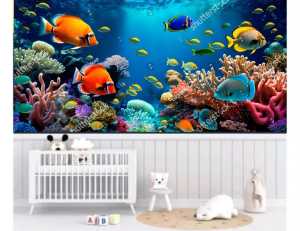 PROMO WALLPAPER MURAH IKAN BAWAH LAUT - wallpaper dinding murah ikan-ikan bawah laut