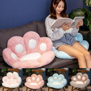 GOLDVAULT Cat Paw Shape Chair Cushion Cozy Multi-Function Floor Cushion  Anti Slip Plush Seat Pad for Living Room