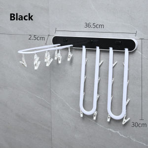 Wall Mounted Clothes Hanger Rack Retractable Clothes Drying Rack Folding Indoor Laundry Drying Rack Space Saver Clothes RackFoldable 180°Rotation Sturdy Hanging