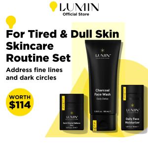 LUMIN | No Baggage Trio Set: Get Rid Of Excess Oil Hydrate & Brighten Under Eyes Without A 12 Step Routine