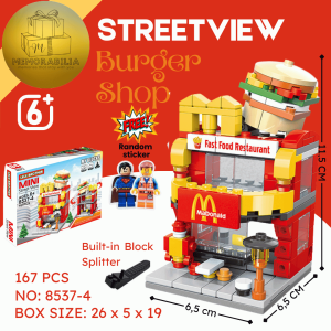 Mainan Anak Brick Block Susun Street View City Building Balok Edukasi Anak Koleksi Kado Ultah