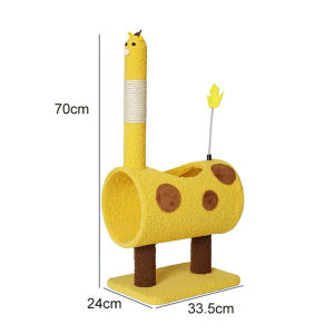 【SG Stock】Cat Paw Scratch Post Toy Polyester Animal Design Cat Climbing Scratching Board With Spring Cat Toy 70CM